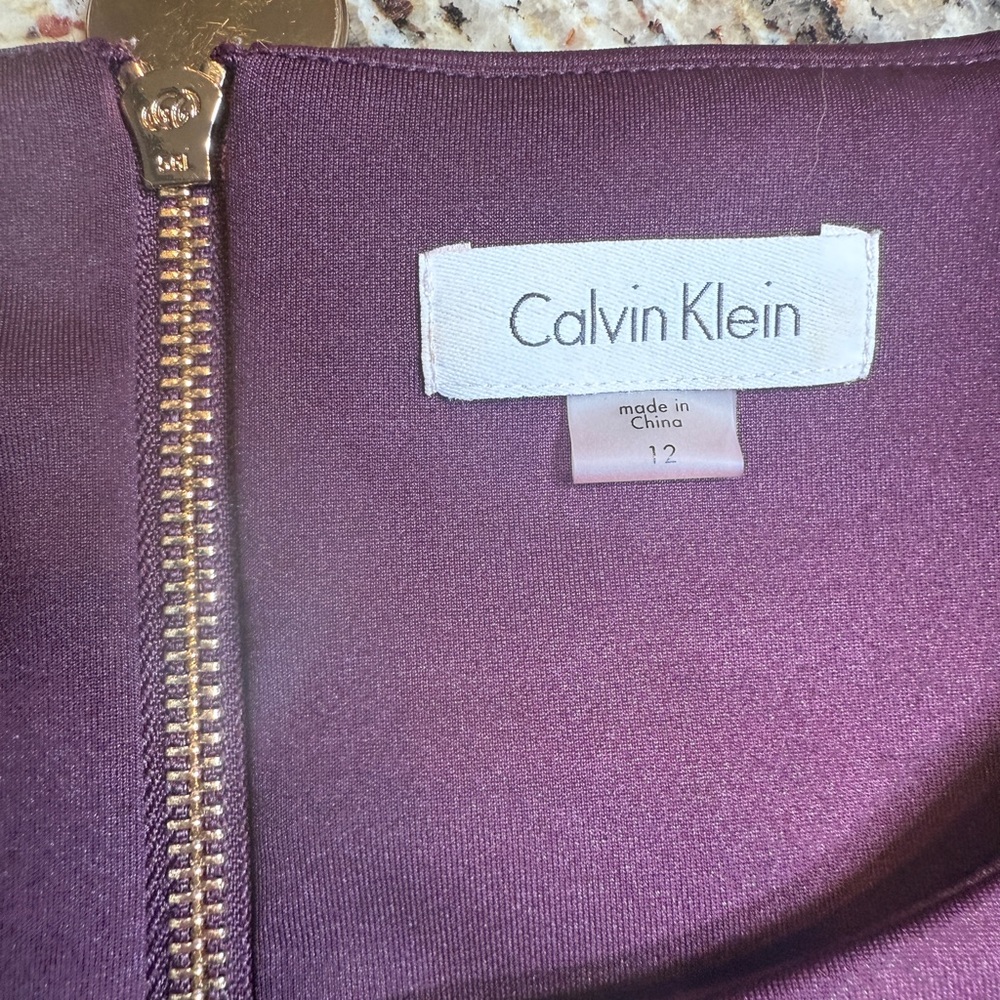 Calvin Klein Plum Zipper Dress
